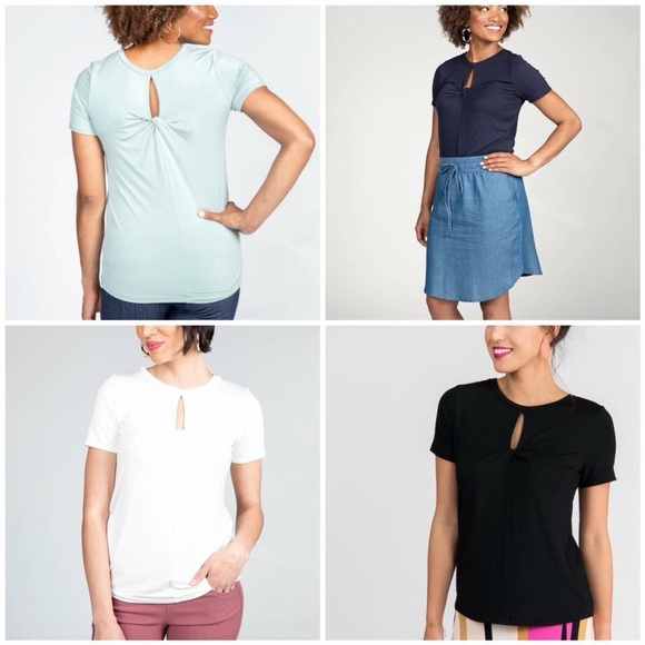 ⓝⓔⓦ Agnes & Dora Twist Keyhole Top •Black - Picture 5 of 6